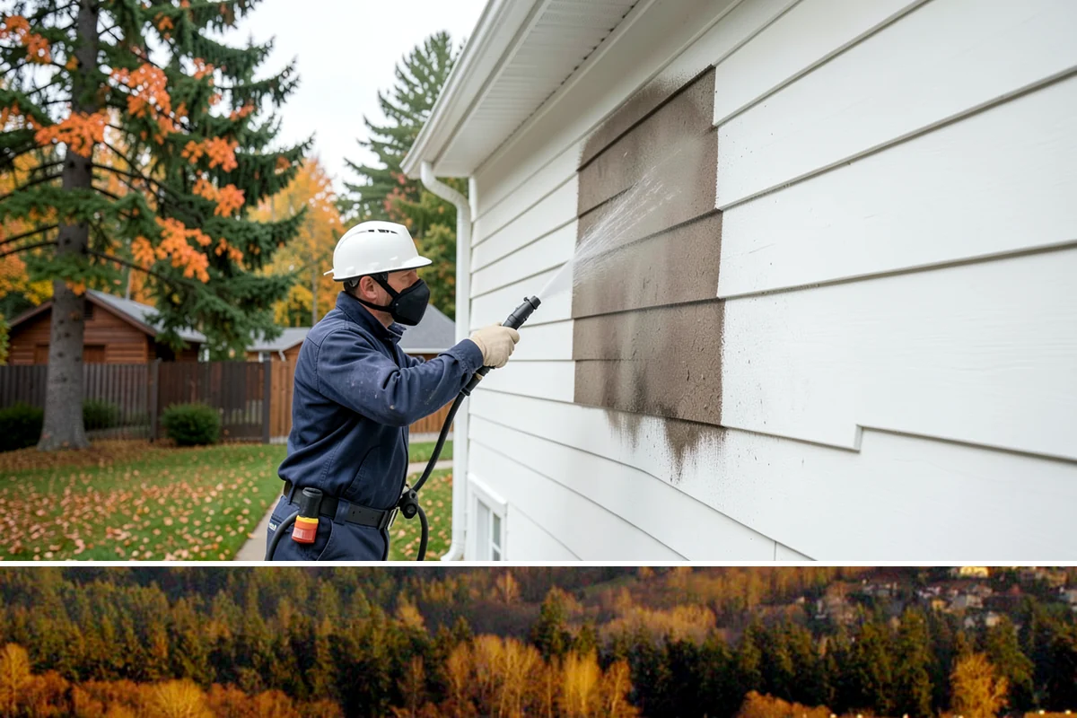 Step Pressure Washing in Kenmore, King County, WA - Steps clean up best during dry summer weeks so surfaces set before wet-season traffic.