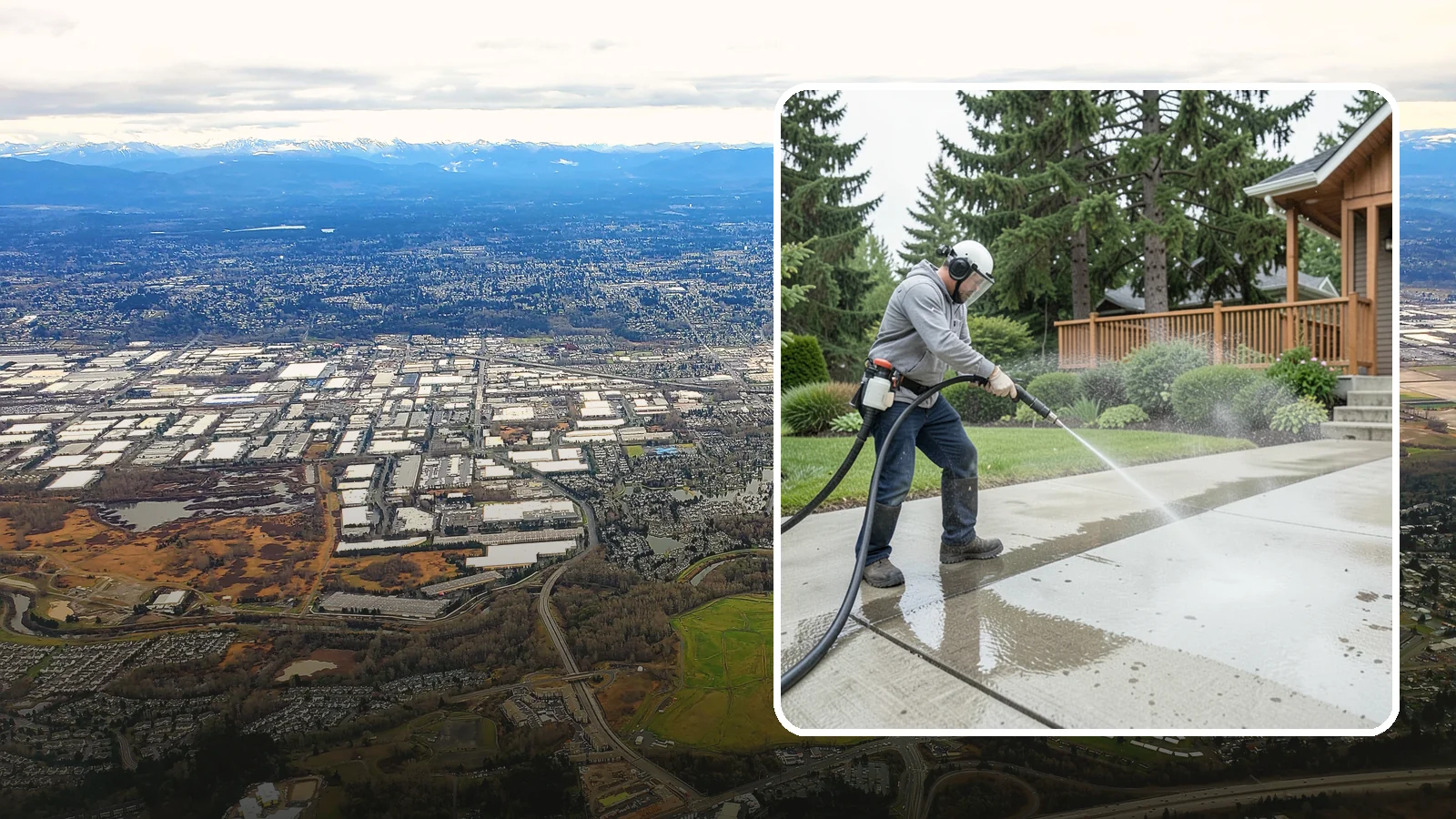 Step Pressure Washing in Kent, King County, WA - Pressure wash concrete and hardscape steps to strip built-up grime and restore safe grip.
