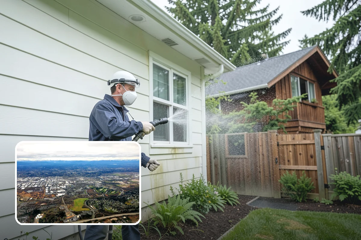 Step Pressure Washing in Kent, King County, WA - Strips compacted grime from step surfaces