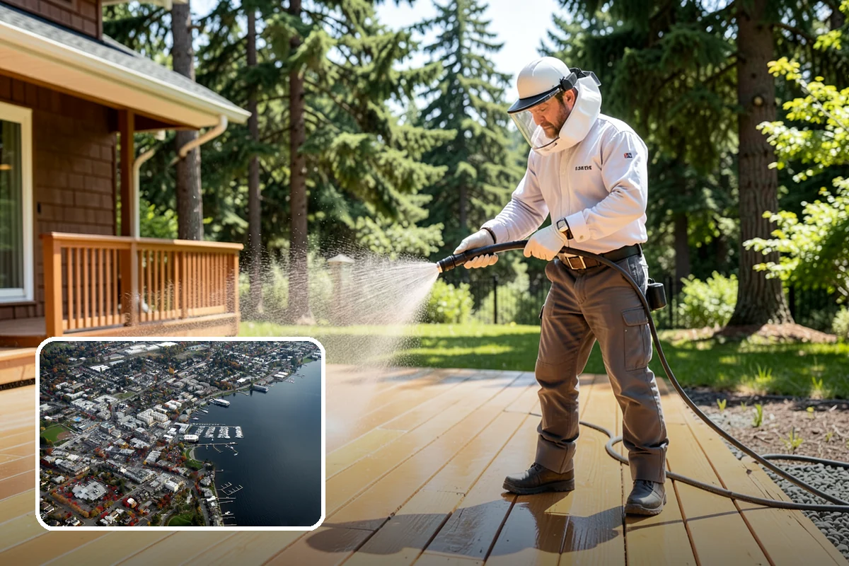 Step Pressure Washing in Kirkland, King County, WA - Strips compacted grime from step surfaces