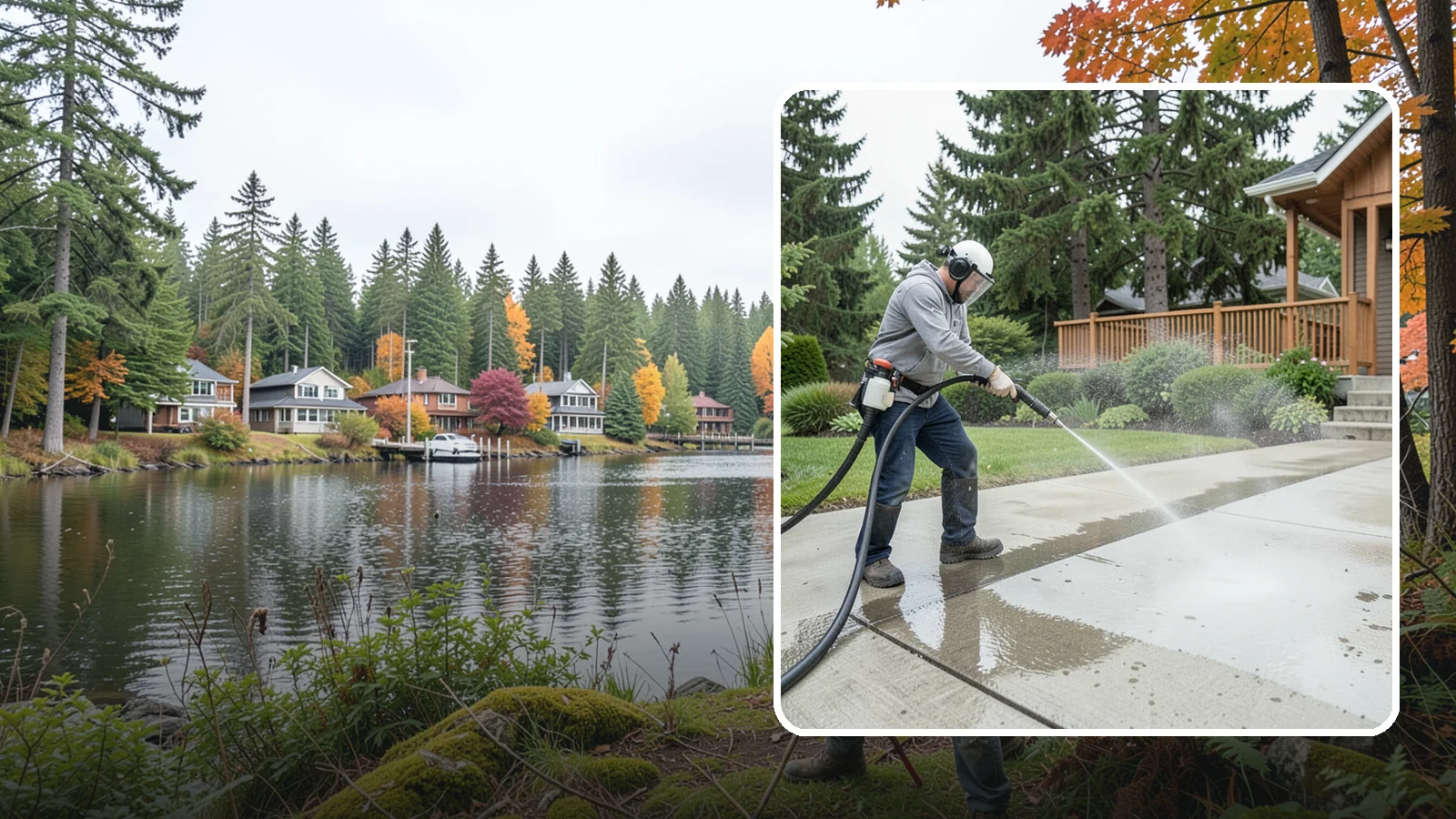 Step Pressure Washing in La Conner, Skagit County, WA - Pressure wash concrete and hardscape steps to strip built-up grime and restore safe grip.