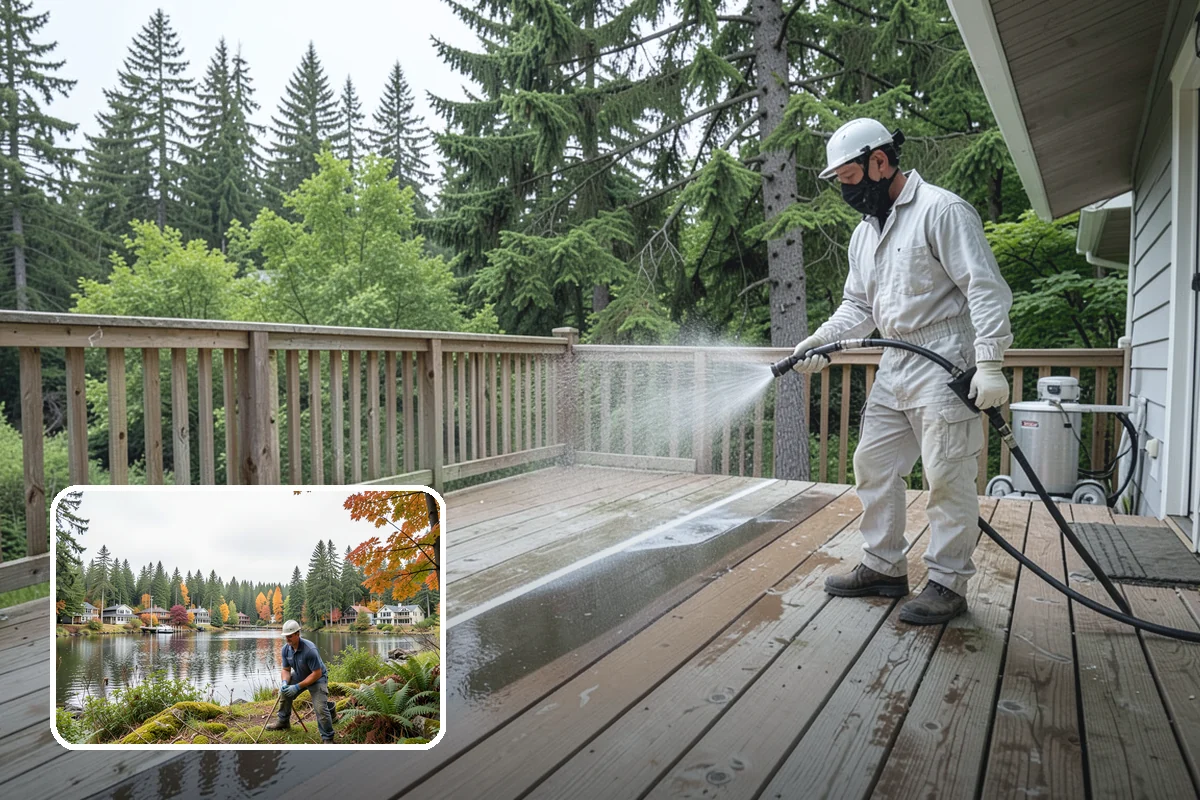 Step Pressure Washing in La Conner, Skagit County, WA - Strips compacted grime from step surfaces