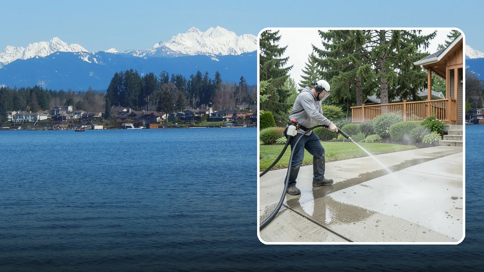 Step Pressure Washing in Lake Stevens, Snohomish County, WA - Pressure wash concrete and hardscape steps to strip built-up grime and restore safe grip.