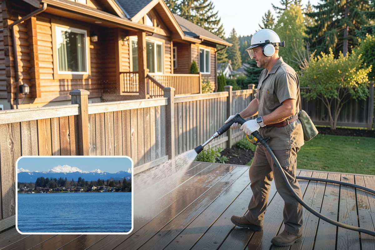 Step Pressure Washing in Lake Stevens, Snohomish County, WA - Strips compacted grime from step surfaces