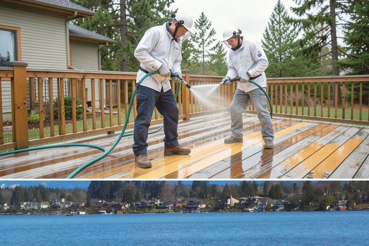 Step Pressure Washing in Lake Stevens, Snohomish County, WA - Steps clean up best during dry summer weeks so surfaces set before wet-season traffic.