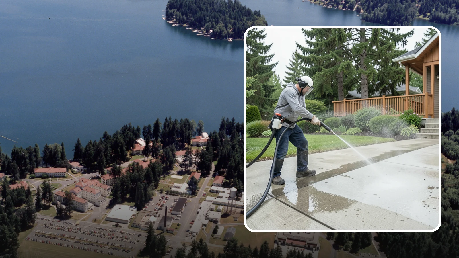 Step Pressure Washing in Lakewood, Pierce County, WA - Pressure wash concrete and hardscape steps to strip built-up grime and restore safe grip.