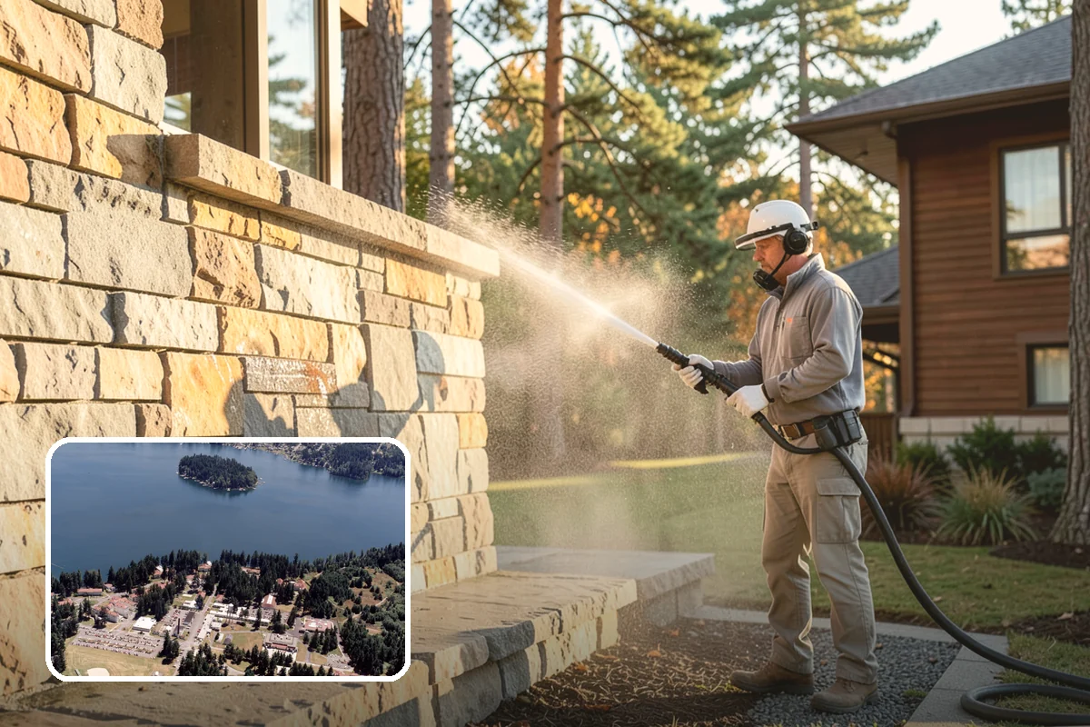 Step Pressure Washing in Lakewood, Pierce County, WA - Strips compacted grime from step surfaces