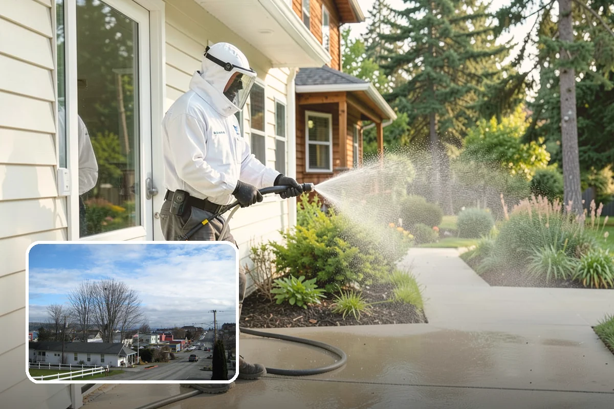 Step Pressure Washing in Langley, Island County, WA - Strips compacted grime from step surfaces