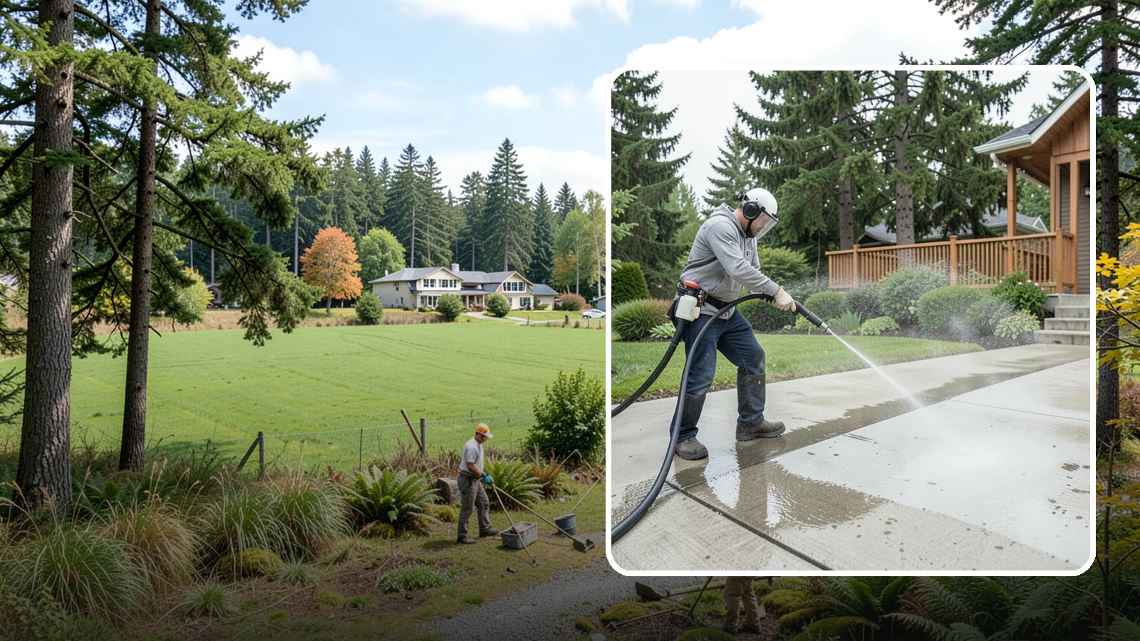 Step Pressure Washing in Lyman, Skagit County, WA - Pressure wash concrete and hardscape steps to strip built-up grime and restore safe grip.