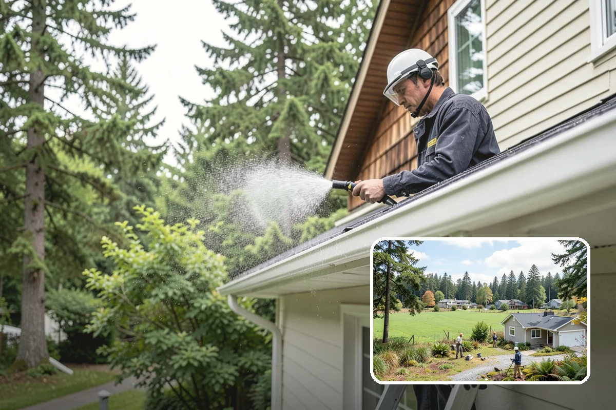 Step Pressure Washing in Lyman, Skagit County, WA - Strips compacted grime from step surfaces
