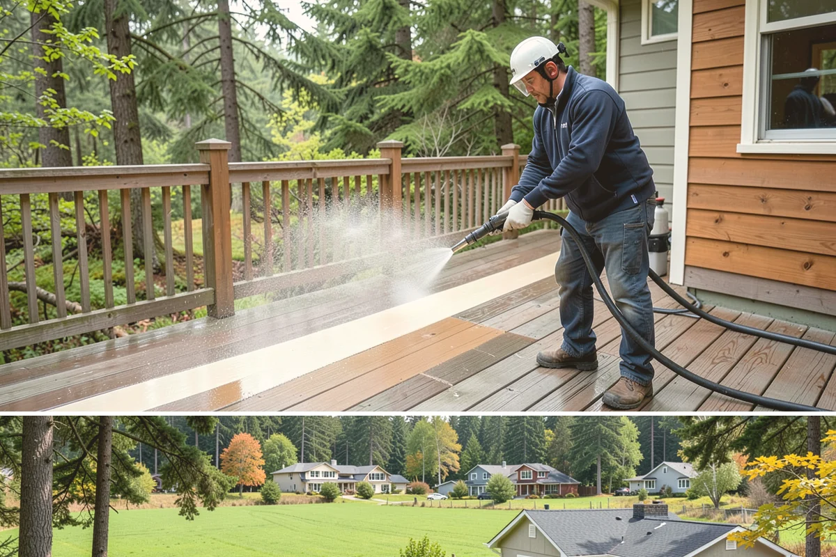 Step Pressure Washing in Lyman, Skagit County, WA - Steps clean up best during dry summer weeks so surfaces set before wet-season traffic.