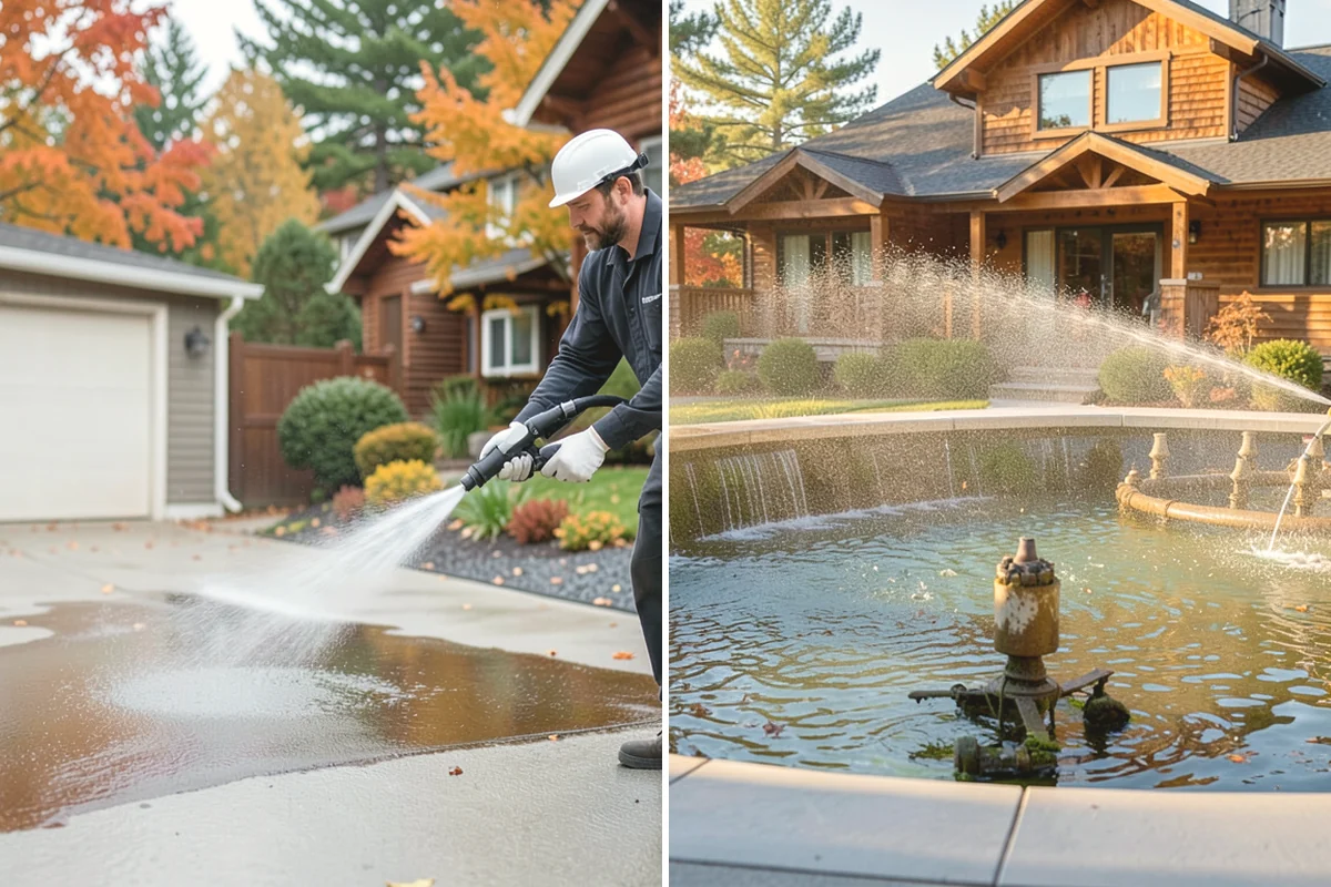 Step Pressure Washing in Mill Creek, Snohomish County, WA - Sweep loose debris and pre-soak the steps