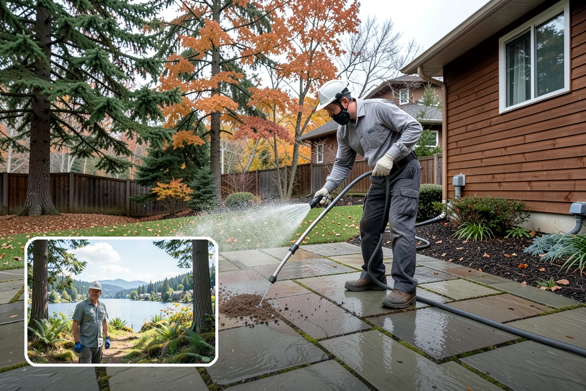 Step Pressure Washing in Milton, King County, WA - Strips compacted grime from step surfaces