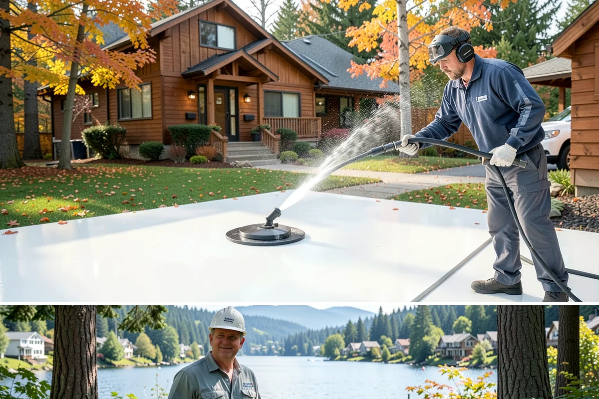 Step Pressure Washing in Milton, King County, WA - Steps clean up best during dry summer weeks so surfaces set before wet-season traffic.