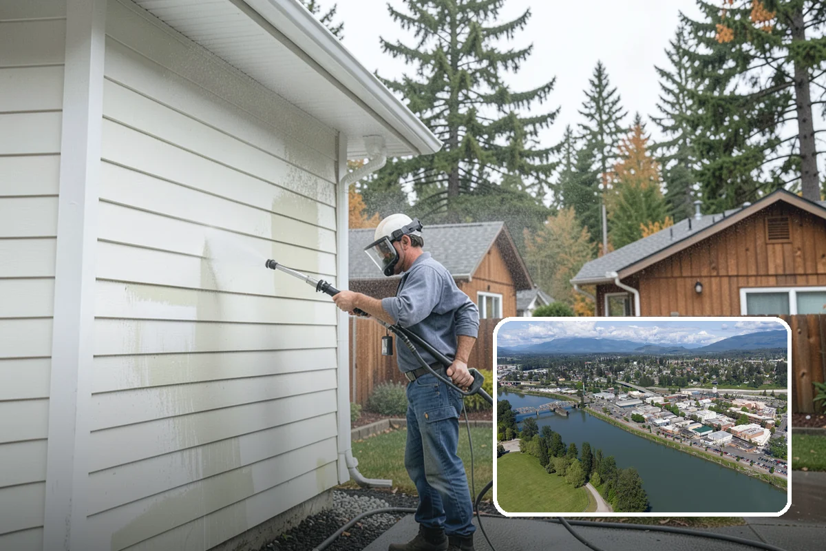 Step Pressure Washing in Mount Vernon, Skagit County, WA - Strips compacted grime from step surfaces