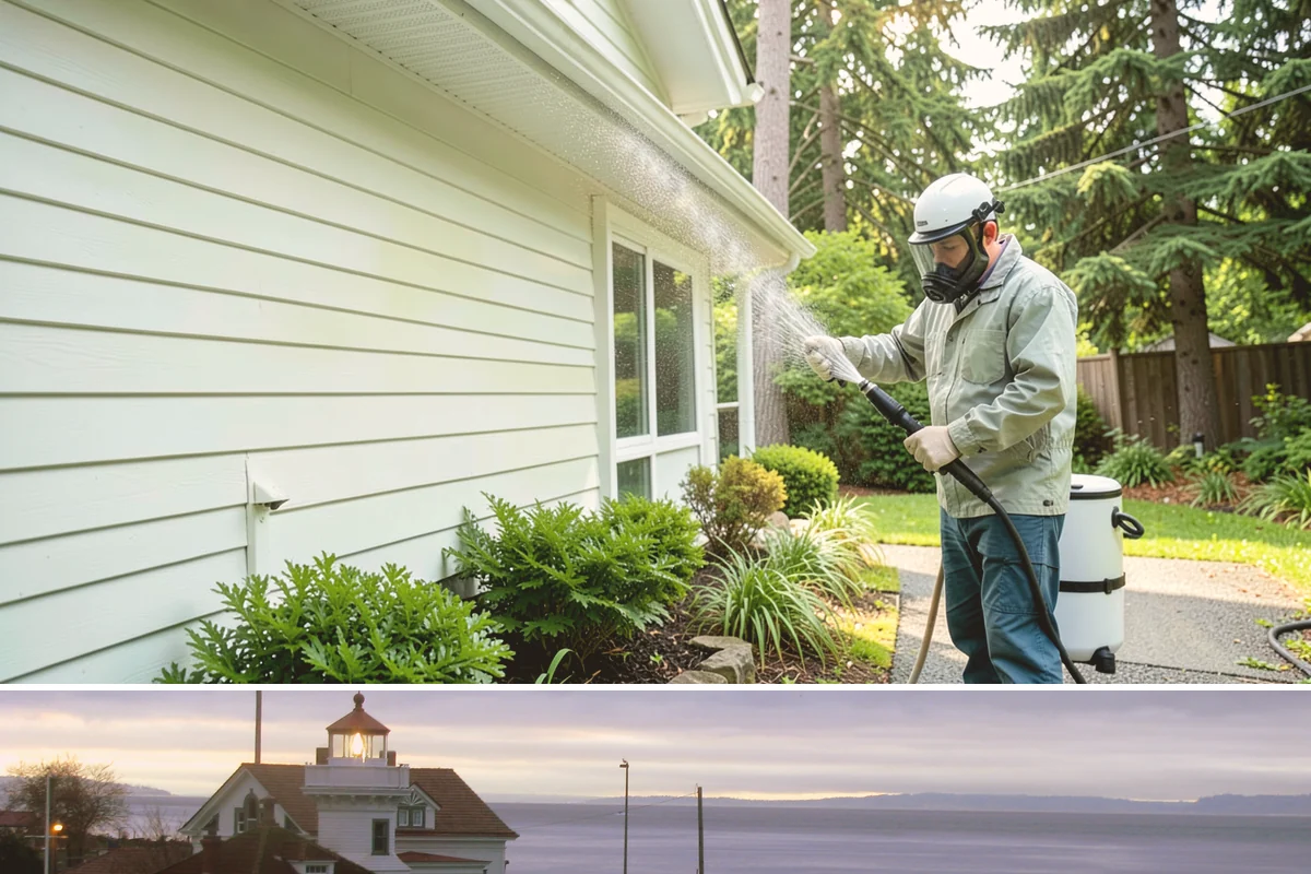 Step Pressure Washing in Mukilteo, Snohomish County, WA - Steps clean up best during dry summer weeks so surfaces set before wet-season traffic.