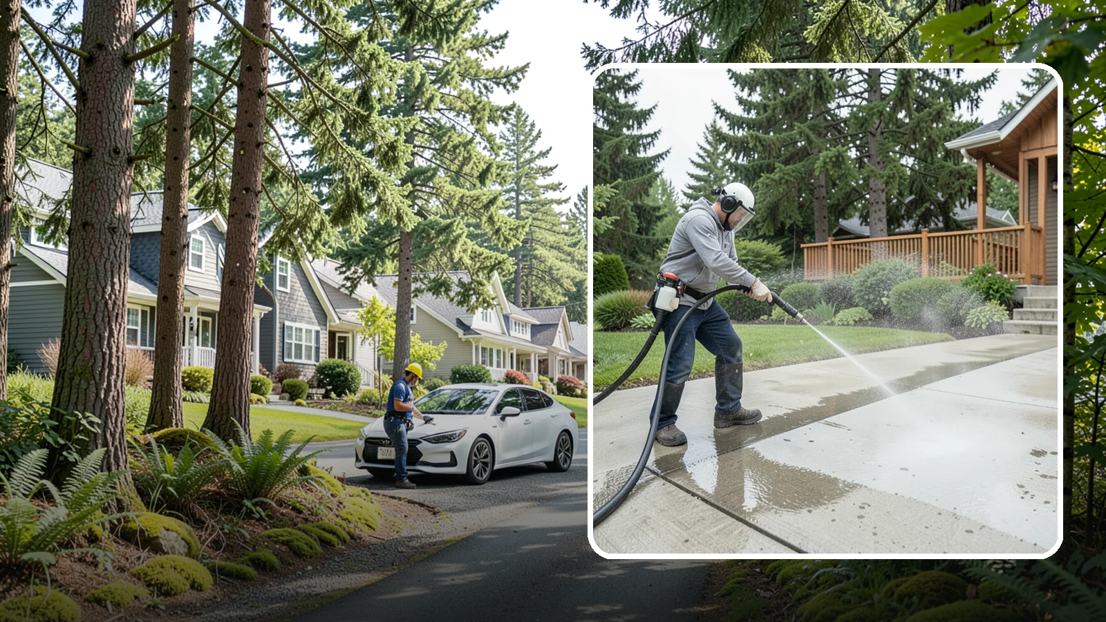 Step Pressure Washing in Normandy Park, King County, WA - Pressure wash concrete and hardscape steps to strip built-up grime and restore safe grip.