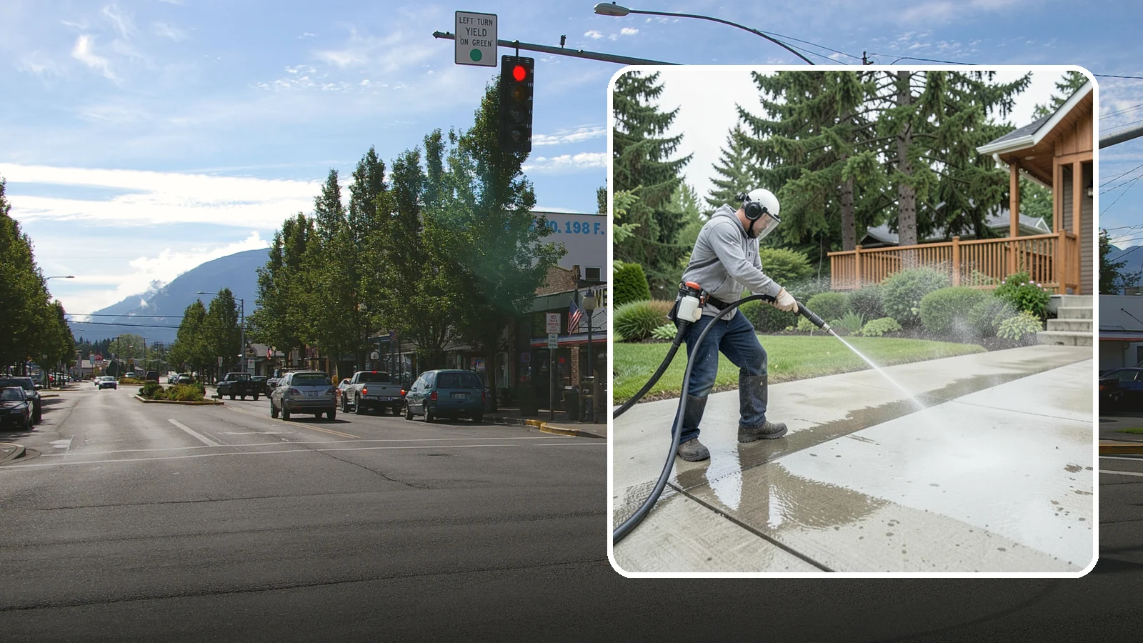 Step Pressure Washing in North Bend, King County, WA - Pressure wash concrete and hardscape steps to strip built-up grime and restore safe grip.