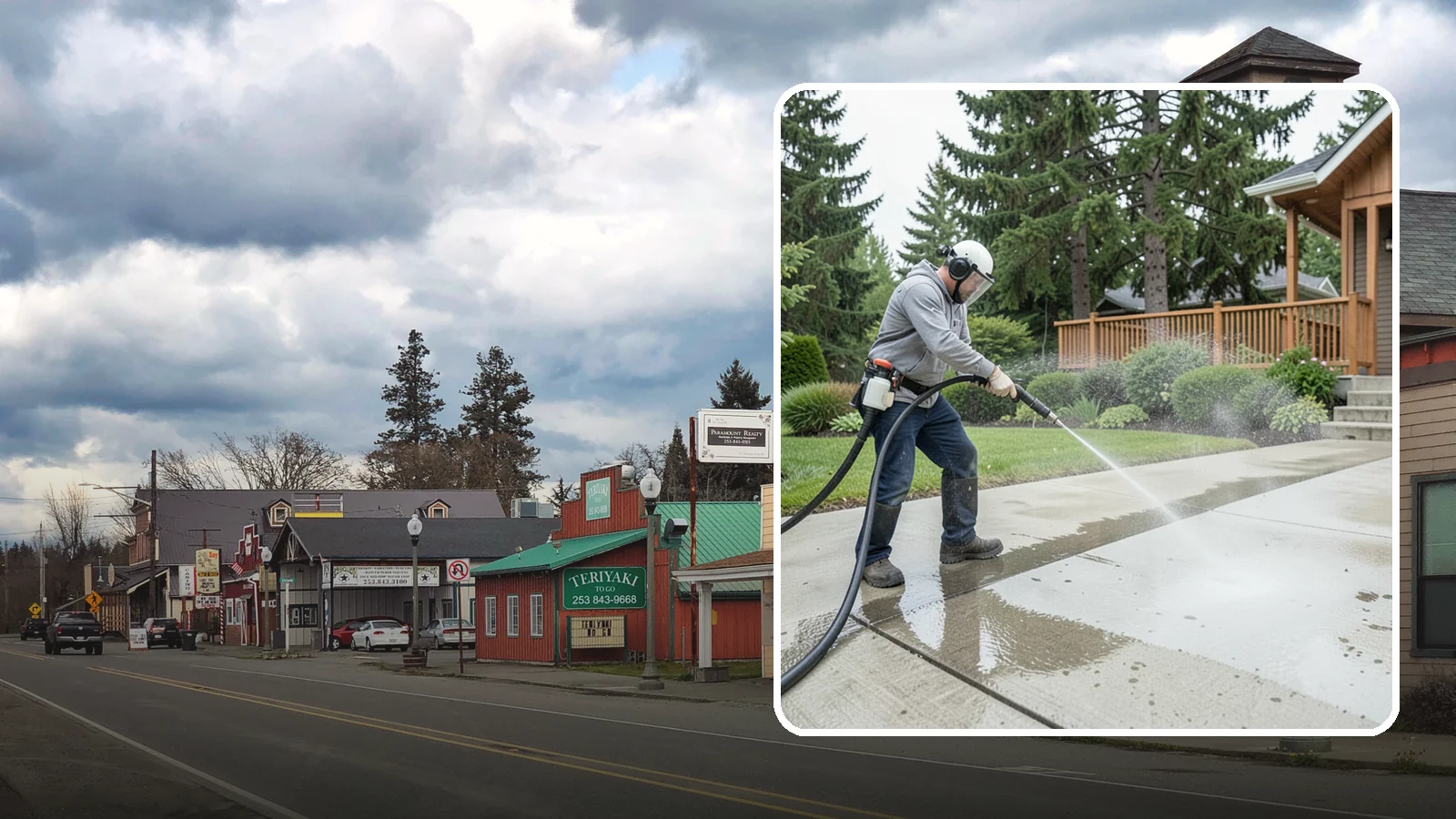 Step Pressure Washing in Roy, Pierce County, WA - Pressure wash concrete and hardscape steps to strip built-up grime and restore safe grip.