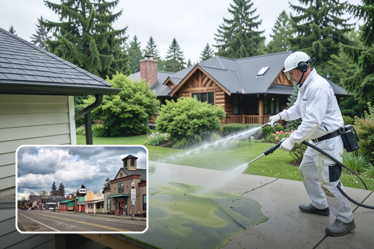 Step Pressure Washing in Roy, Pierce County, WA - Strips compacted grime from step surfaces