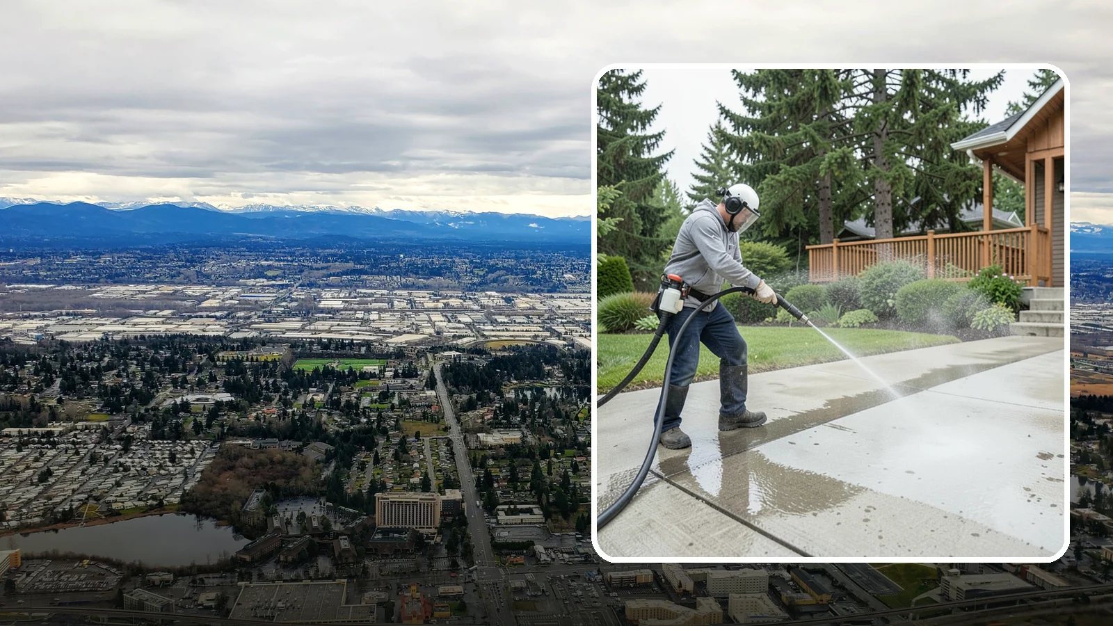 Step Pressure Washing in SeaTac, King County, WA - Pressure wash concrete and hardscape steps to strip built-up grime and restore safe grip.