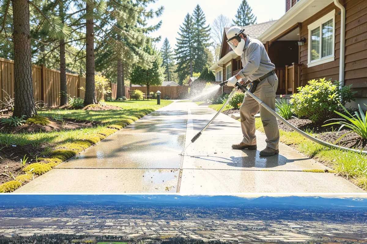 Step Pressure Washing in SeaTac, King County, WA - Steps clean up best during dry summer weeks so surfaces set before wet-season traffic.