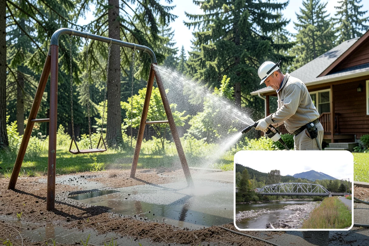 Step Pressure Washing in Skykomish, King County, WA - Strips compacted grime from step surfaces