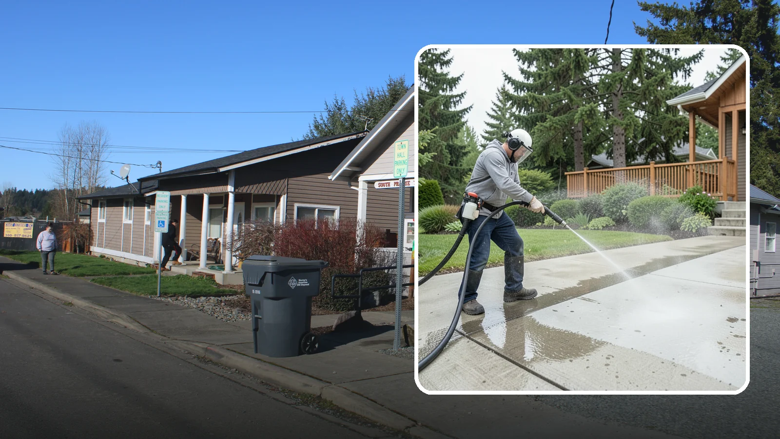 Step Pressure Washing in South Prairie, Pierce County, WA - Pressure wash concrete and hardscape steps to strip built-up grime and restore safe grip.