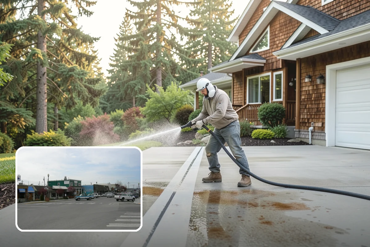 Step Pressure Washing in Stanwood, Snohomish County, WA - Strips compacted grime from step surfaces