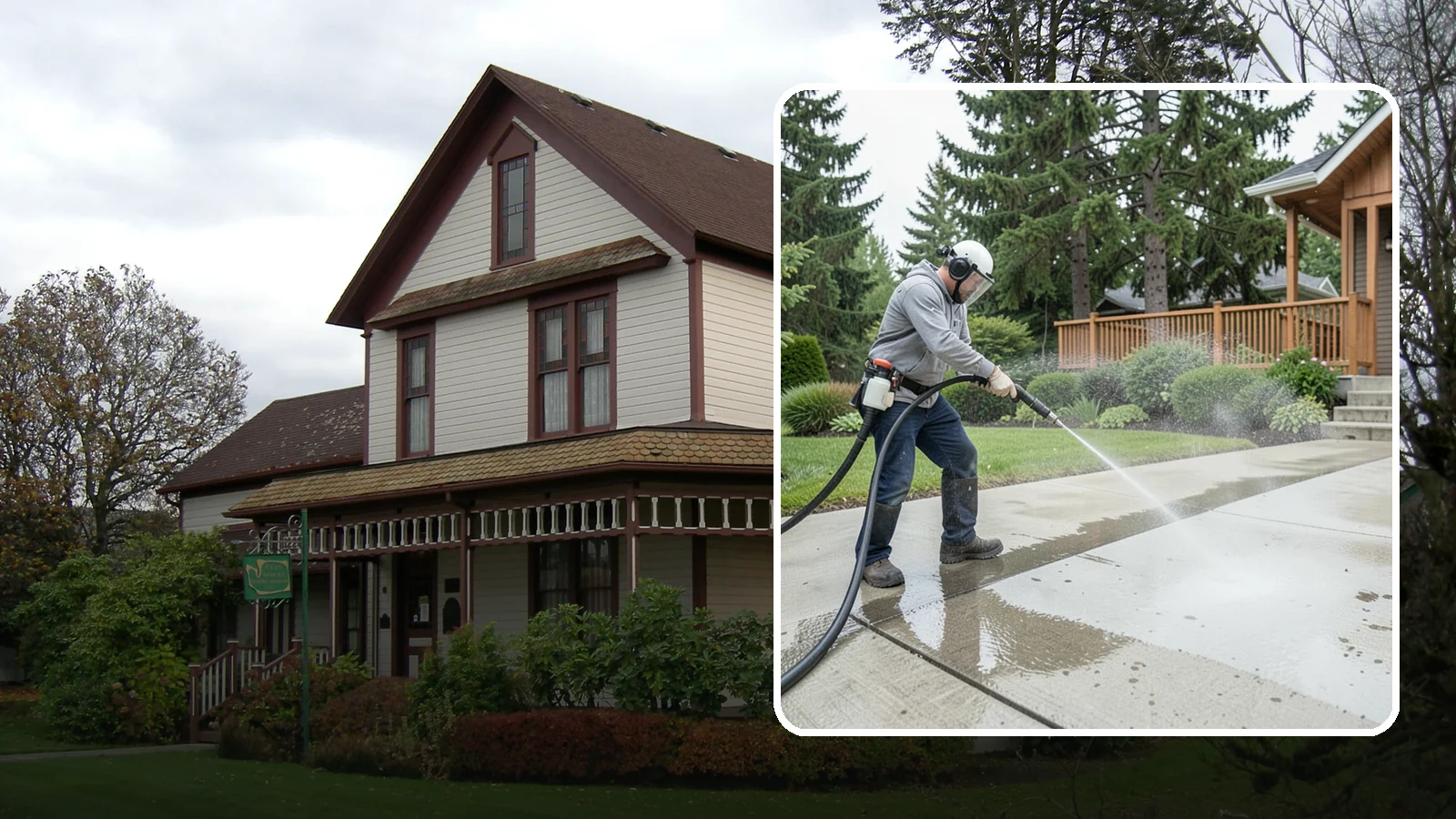 Step Pressure Washing in Sumner, Pierce County, WA - Pressure wash concrete and hardscape steps to strip built-up grime and restore safe grip.