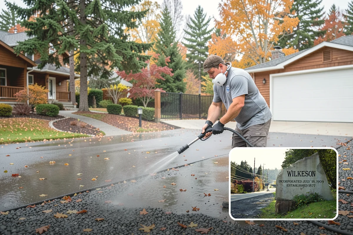 Step Pressure Washing in Wilkeson, Pierce County, WA - Strips compacted grime from step surfaces