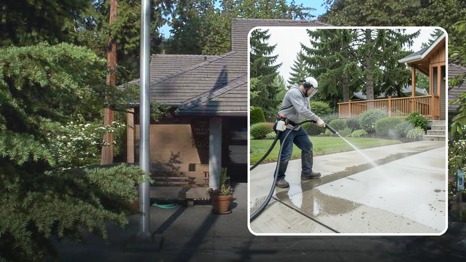 Step Pressure Washing in Yarrow Point, King County, WA - Pressure wash concrete and hardscape steps to strip built-up grime and restore safe grip.