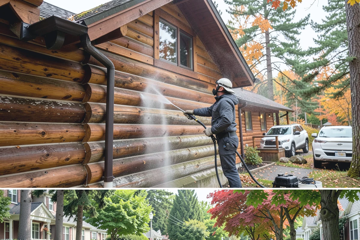 Stone Cleaning in Beaux Arts Village, King County, WA - A drier summer schedule keeps porous stone from staying saturated, giving the cleaning solution the best conditions to work.