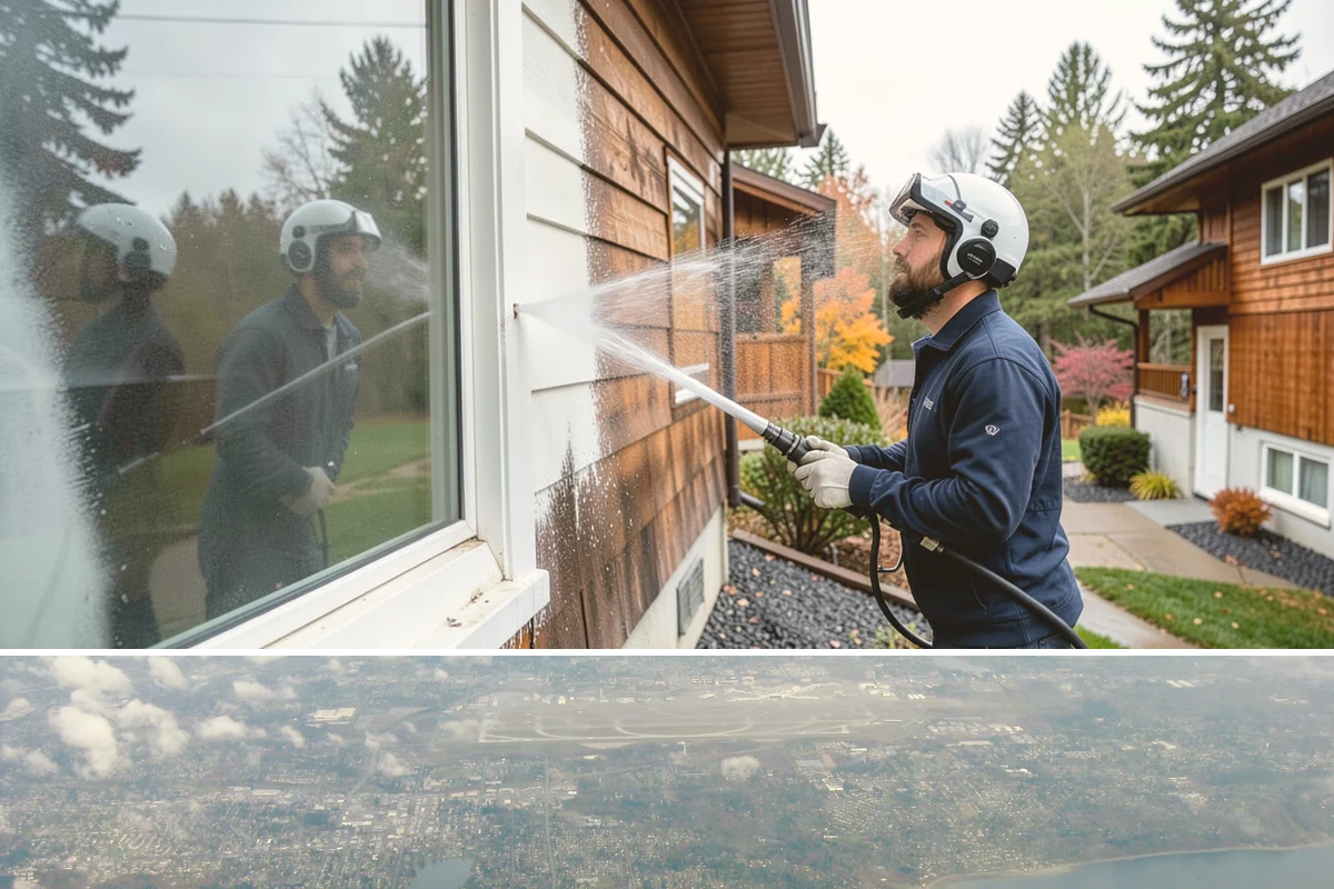 Stone Cleaning in Burien, King County, WA - A drier summer schedule keeps porous stone from staying saturated, giving the cleaning solution the best conditions to work.