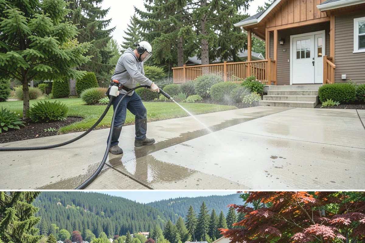 Stone Cleaning in Index, Snohomish County, WA - A drier summer schedule keeps porous stone from staying saturated, giving the cleaning solution the best conditions to work.
