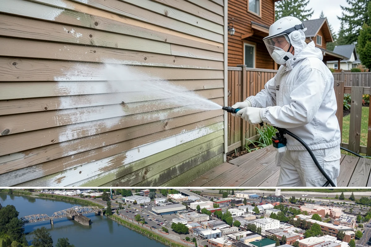 Stone Cleaning in Mount Vernon, Skagit County, WA - A drier summer schedule keeps porous stone from staying saturated, giving the cleaning solution the best conditions to work.
