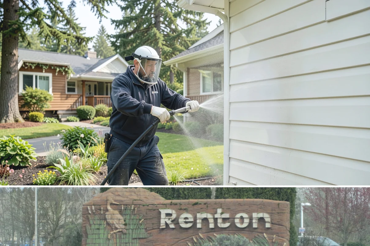 Stone Cleaning in Renton, King County, WA - A drier summer schedule keeps porous stone from staying saturated, giving the cleaning solution the best conditions to work.