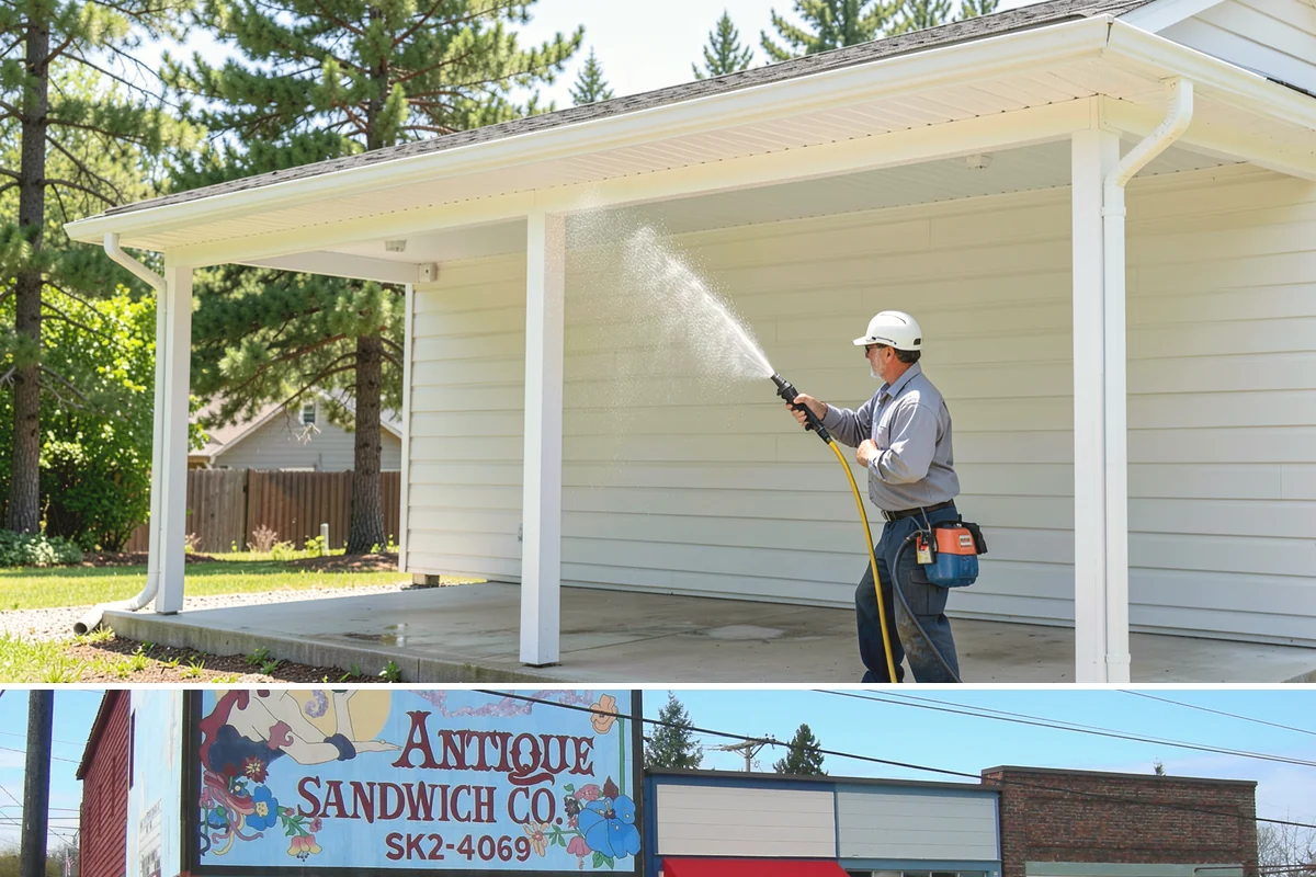 Stone Cleaning in Ruston, Pierce County, WA - A drier summer schedule keeps porous stone from staying saturated, giving the cleaning solution the best conditions to work.