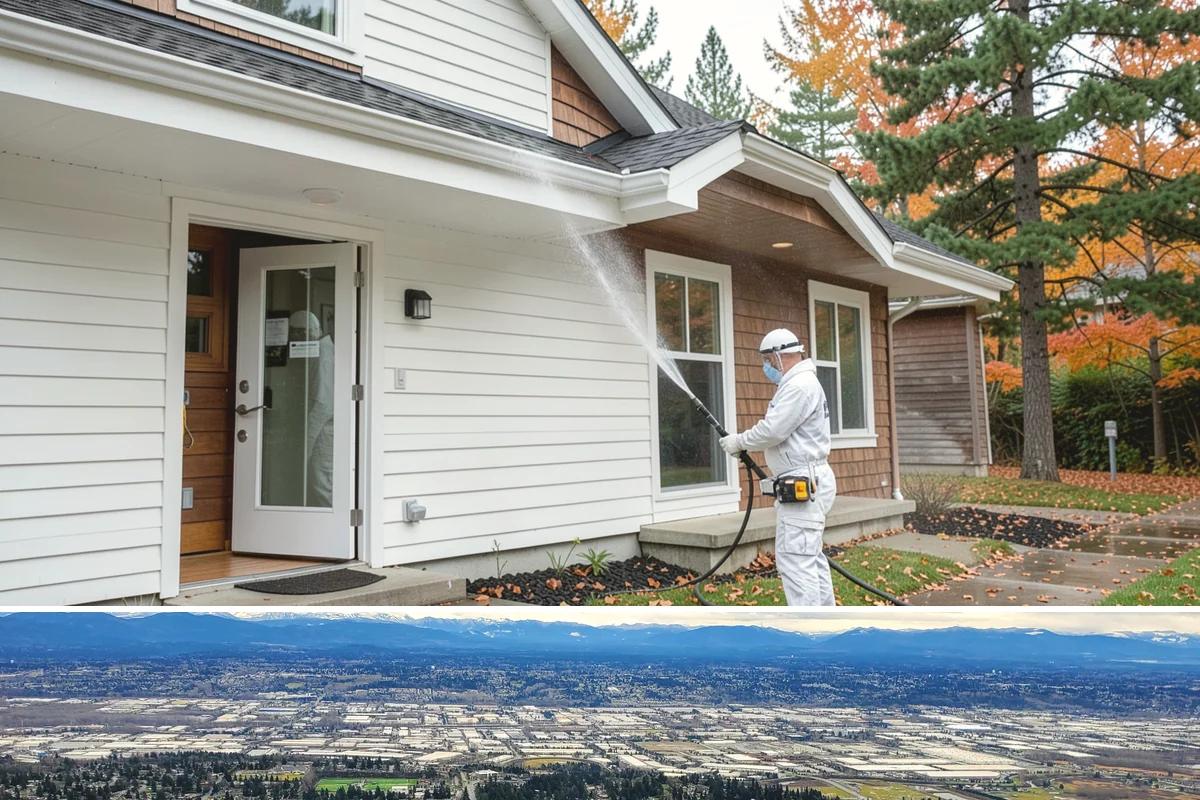 Stone Cleaning in SeaTac, King County, WA - A drier summer schedule keeps porous stone from staying saturated, giving the cleaning solution the best conditions to work.