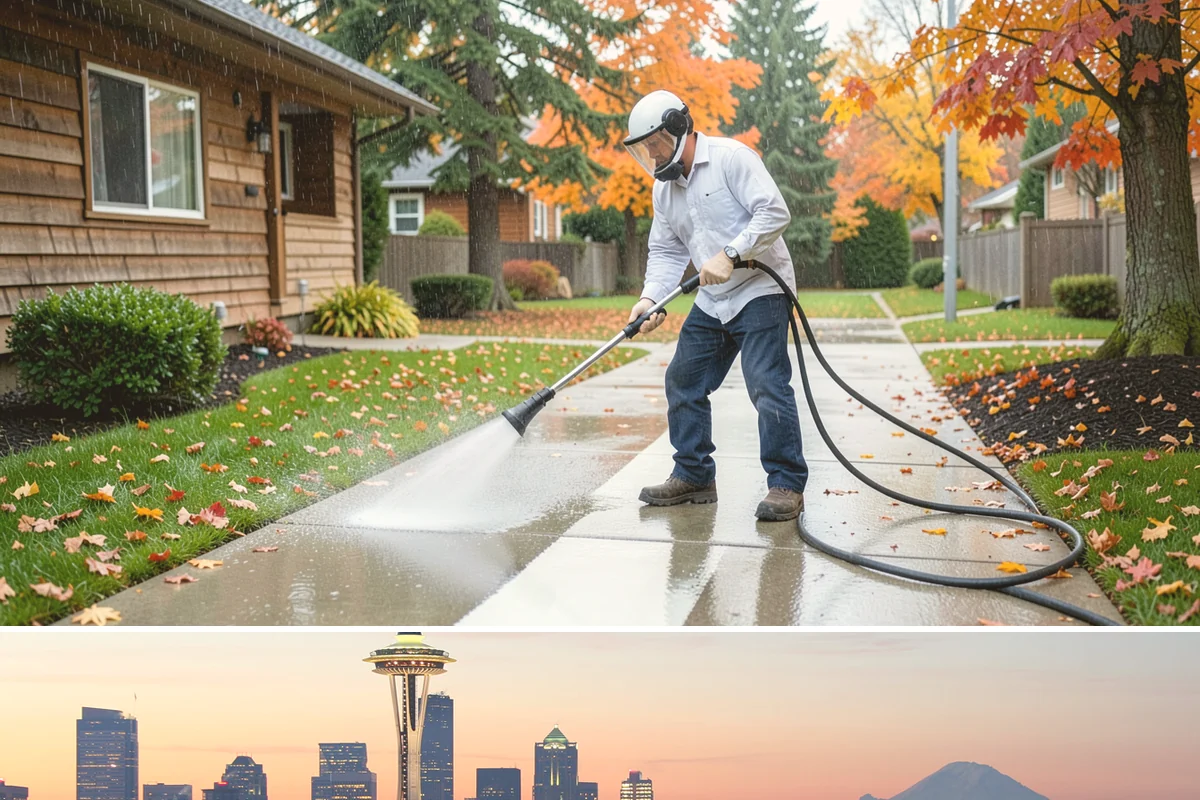 Stone Cleaning in Seattle, King County, WA - A drier summer schedule keeps porous stone from staying saturated, giving the cleaning solution the best conditions to work.
