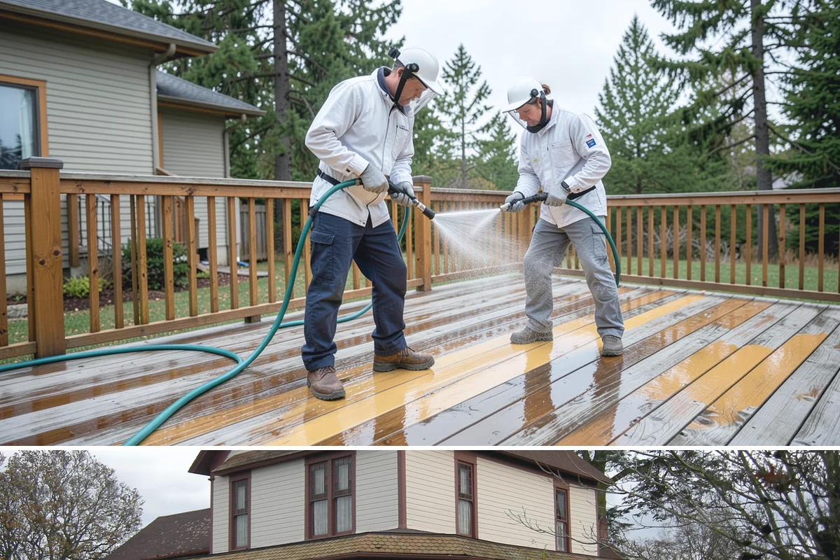 Stone Cleaning in Sumner, Pierce County, WA - A drier summer schedule keeps porous stone from staying saturated, giving the cleaning solution the best conditions to work.