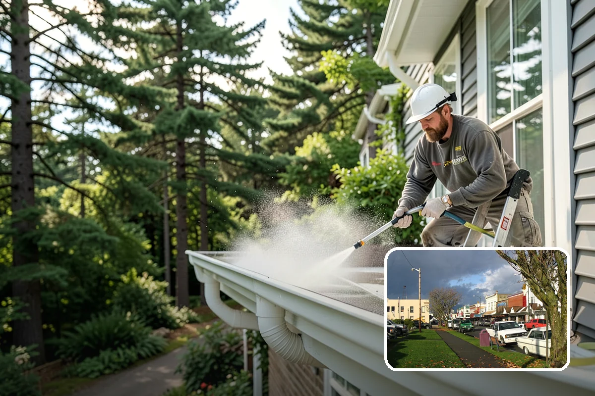 Stone Patio Cleaning in Arlington, Snohomish County, WA - Lifts black algae without etching the stone