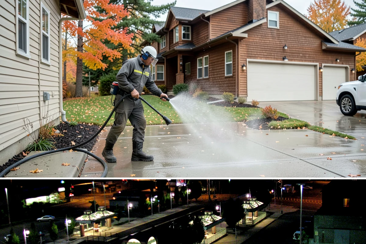 Stone Patio Cleaning in Auburn, King County, WA - Stone patios clean best in warm, dry summer weeks that let porous stone dry evenly.
