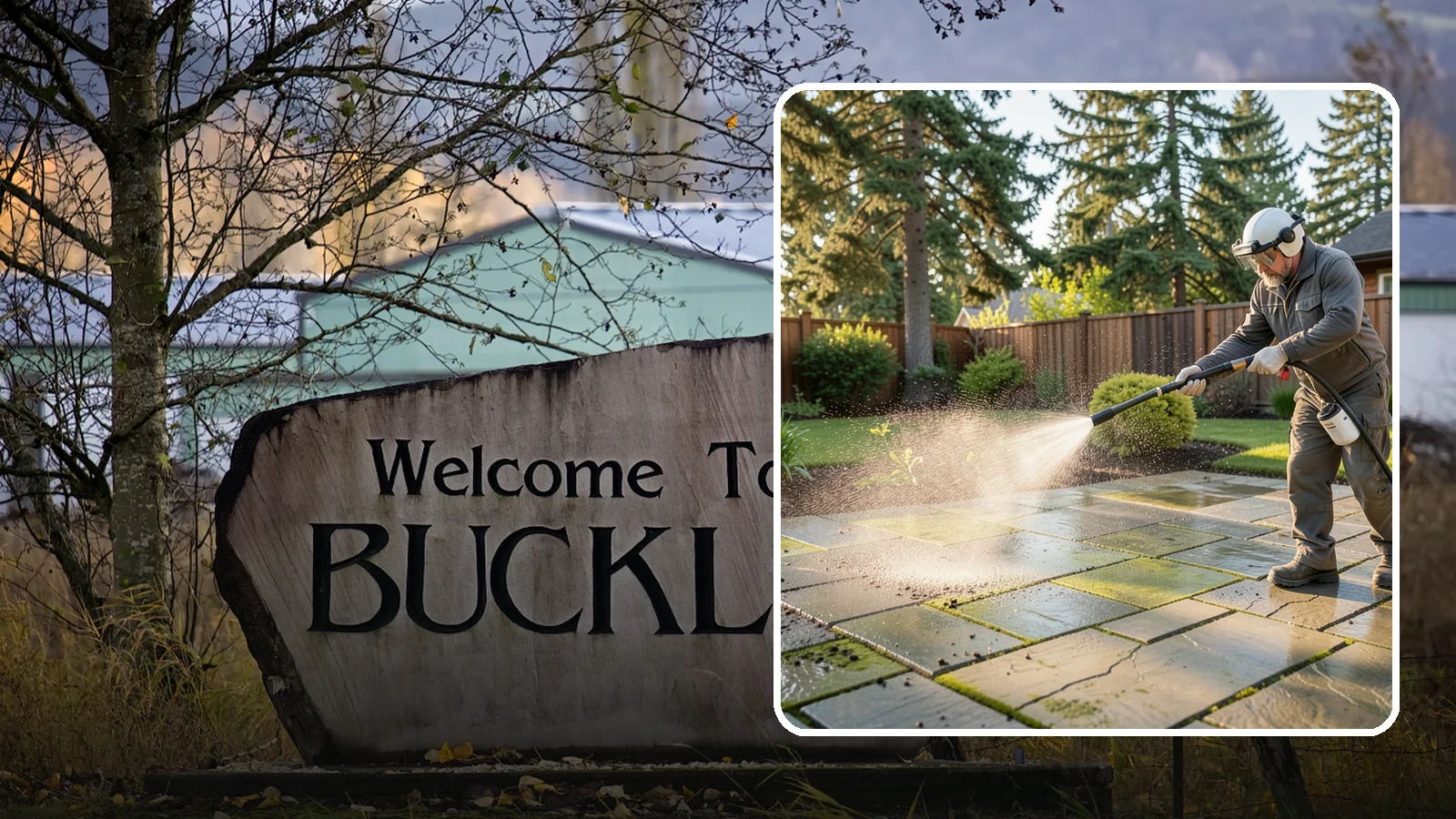 Stone Patio Cleaning in Buckley, Pierce County, WA - Clean natural stone patios with surface-safe chemistry that removes algae without harming the stone.