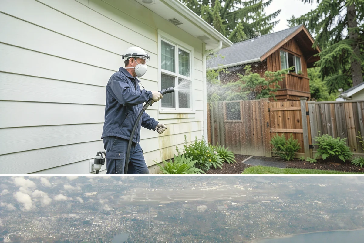 Stone Patio Cleaning in Burien, King County, WA - Stone patios clean best in warm, dry summer weeks that let porous stone dry evenly.