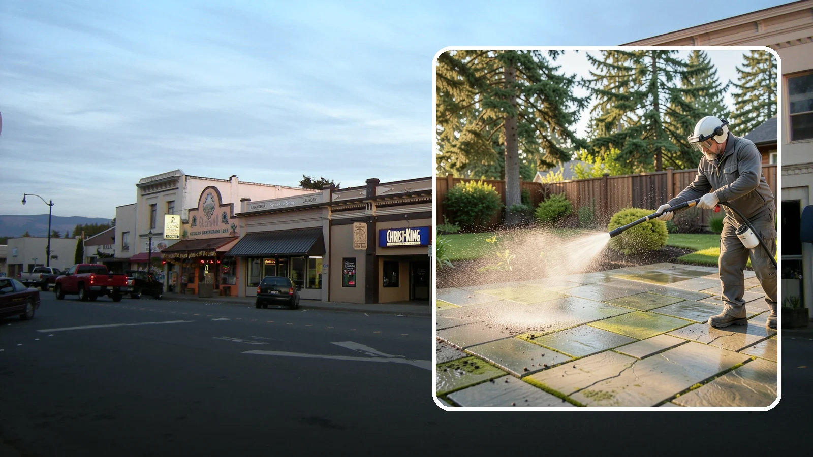 Stone Patio Cleaning in Burlington, Skagit County, WA - Clean natural stone patios with surface-safe chemistry that removes algae without harming the stone.