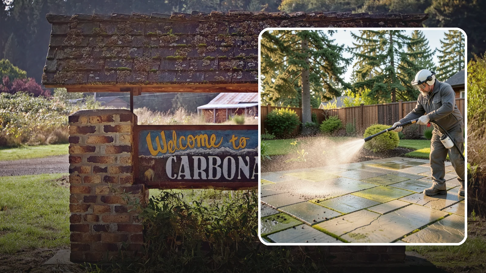 Stone Patio Cleaning in Carbonado, Pierce County, WA - Clean natural stone patios with surface-safe chemistry that removes algae without harming the stone.