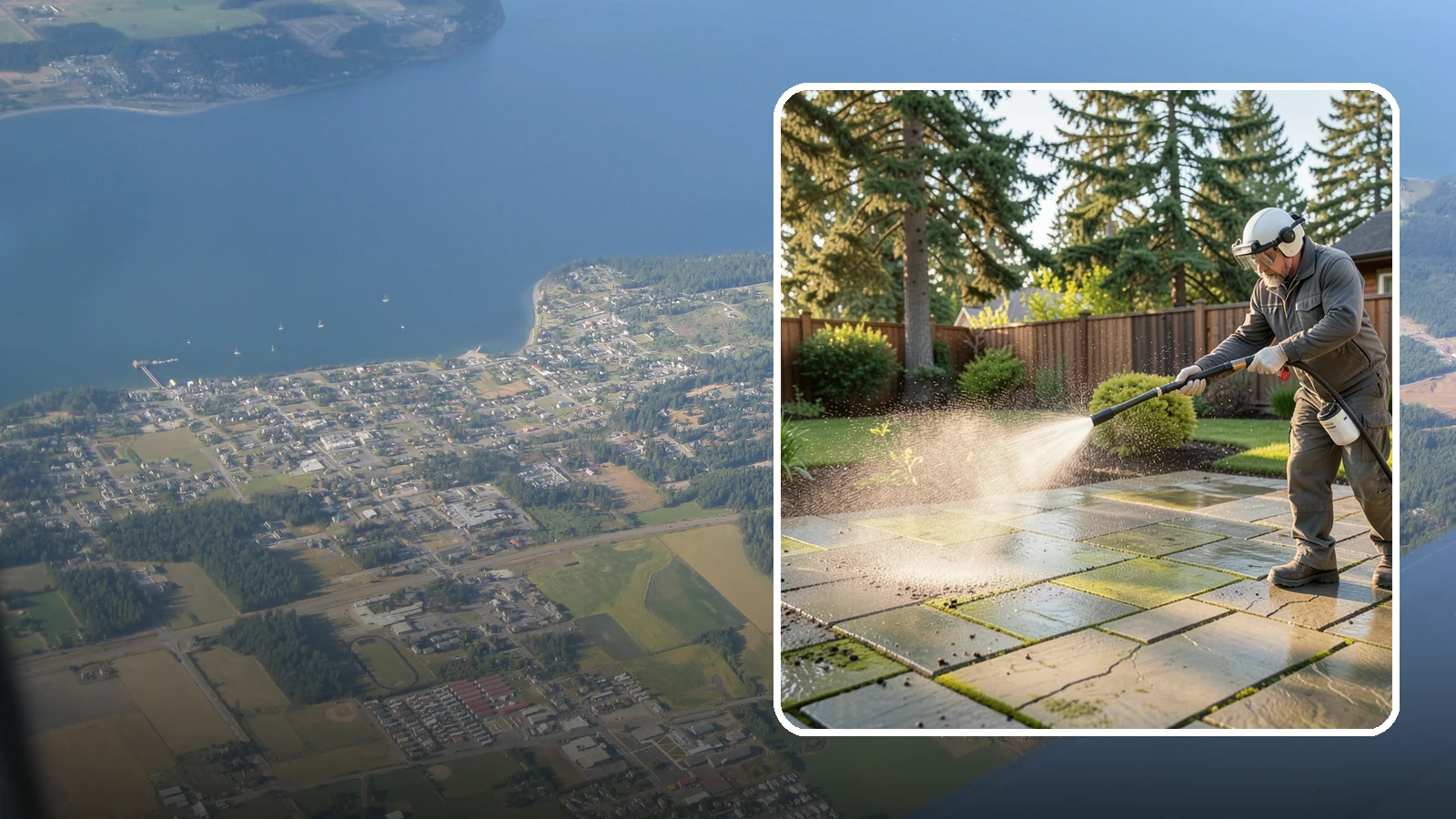 Stone Patio Cleaning in Coupeville, Island County, WA - Clean natural stone patios with surface-safe chemistry that removes algae without harming the stone.