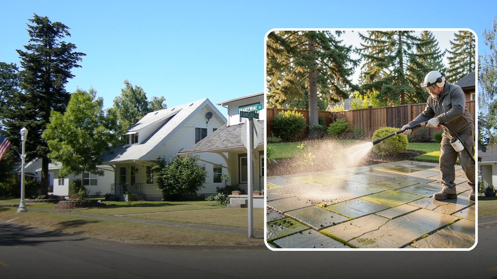 Stone Patio Cleaning in DuPont, Pierce County, WA - Clean natural stone patios with surface-safe chemistry that removes algae without harming the stone.