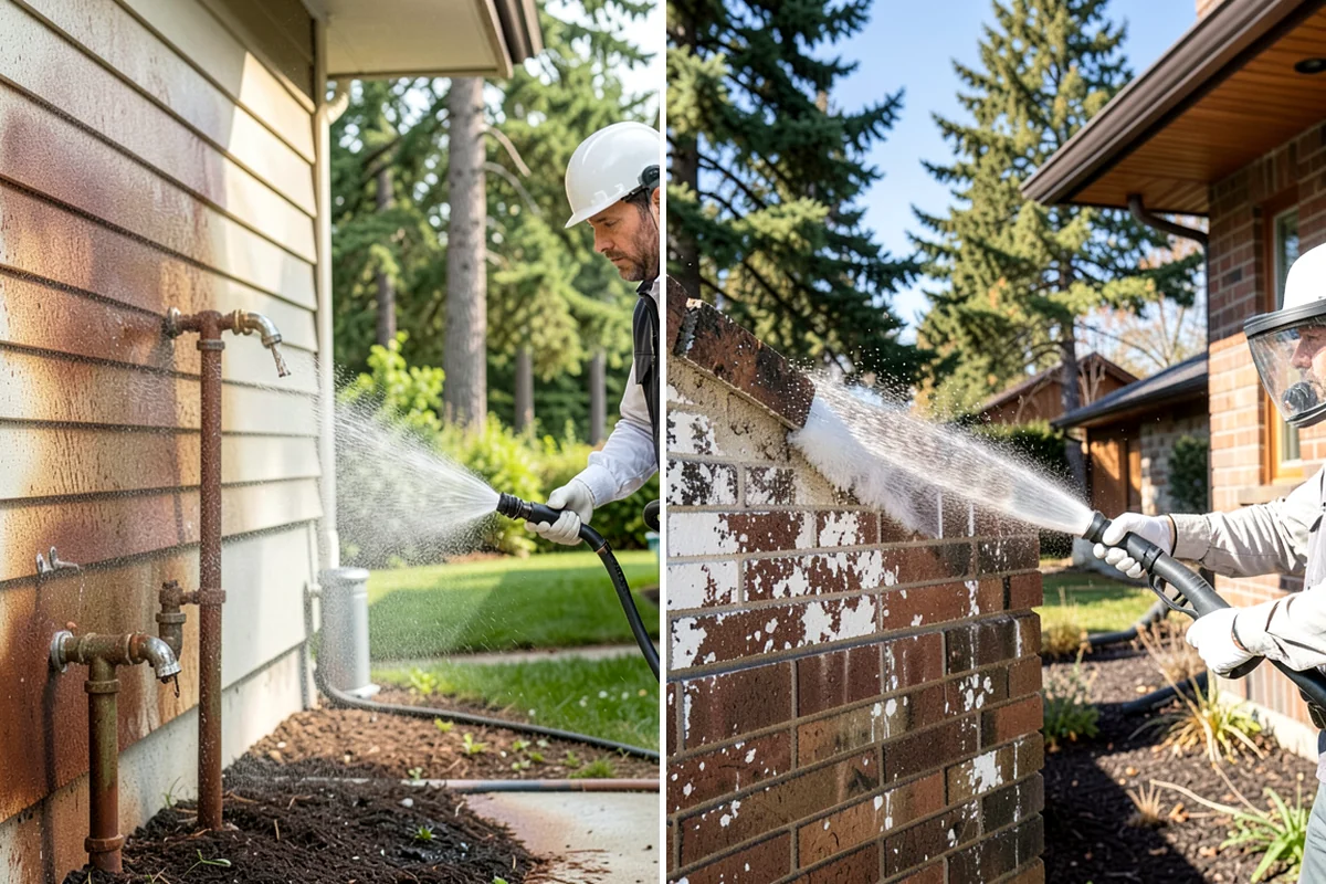 Stone Patio Cleaning in DuPont, Pierce County, WA - Identify the stone and test an inconspicuous area